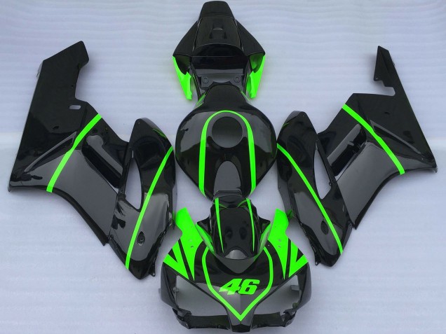 Descuento Carenados Moto Honda CBR1000RR 2004-2005 - Negro Brillante Alta Visibilidad Verde