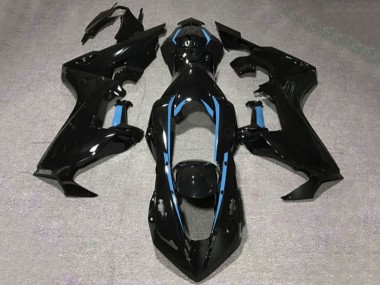 Descuento Carenados Moto Honda CBR1000RR 2017-2023 - Negro Brillante Azul Claro Línea