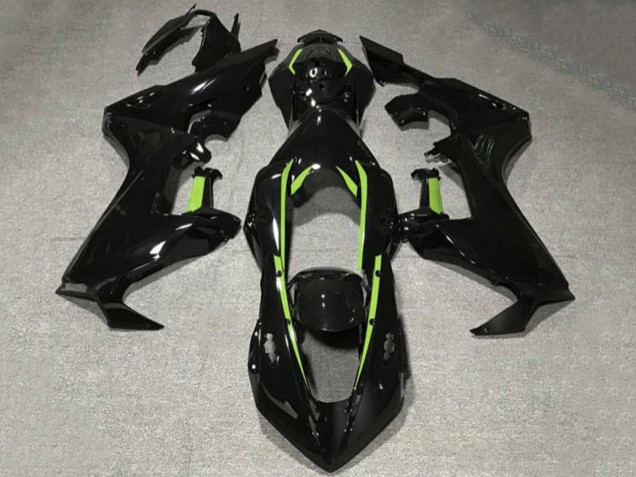 Descuento Carenados Moto Honda CBR1000RR 2017-2023 - Negro Brillante Verde Lima Línea