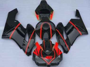 Descuento Carenados Moto Honda CBR1000RR 2004-2005 - Negro Brillante Rojo