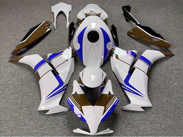 Descuento Carenados Moto Honda CBR1000RR 2012-2016 - Blanco Azul Brown