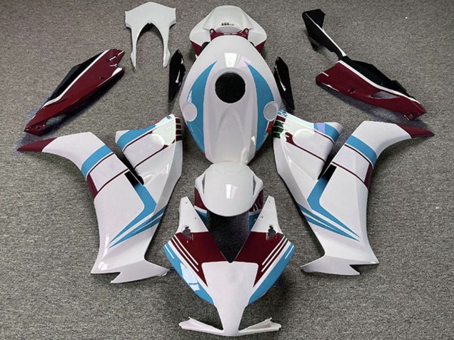 Descuento Carenados Moto Honda CBR1000RR 2012-2016 - Blanco Azul Claro Rojo Granate
