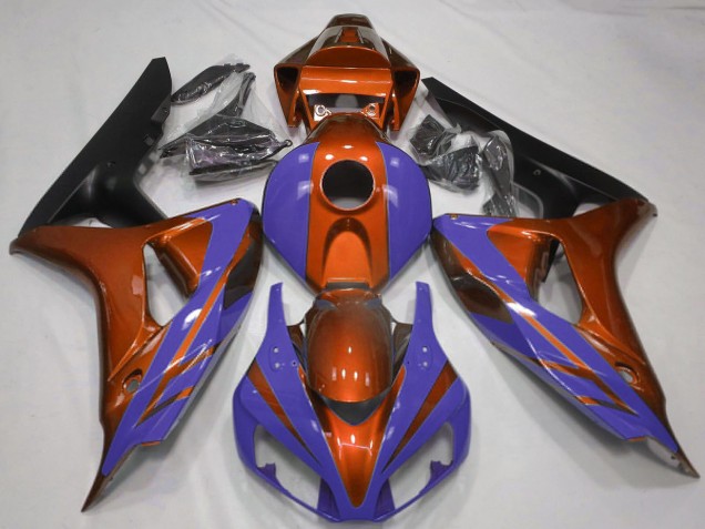 Descuento Carenados Moto Honda CBR1000RR 2006-2007 - Naranja Azul Negro Mate