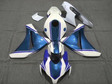 Descuento Carenados Moto Honda CBR1000RR 2008-2011 - Blanco Lustroso Azul Perla