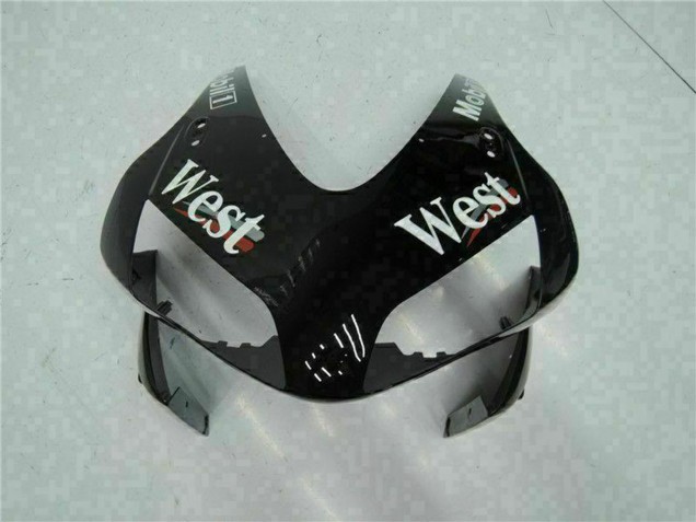 Descuento Carenados Moto Honda CBR600RR 2003-2004 - Negro Brillante Blanco West Mobil