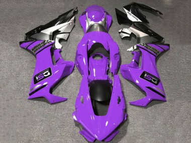 Descuento Carenados Moto Honda CBR1000RR 2017-2023 - Púrpura Blanco Plata Negro Brillante DSI