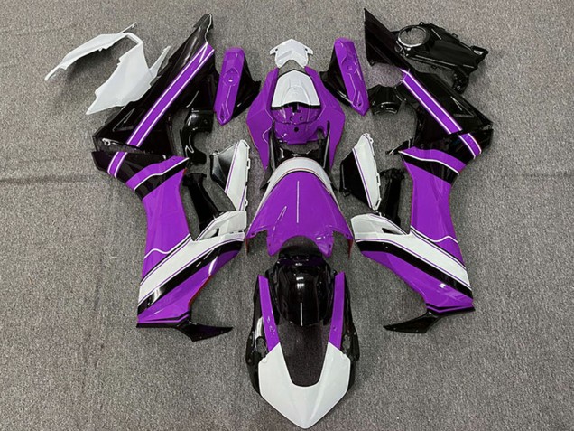 Descuento Carenado Moto Honda CBR1000RR 2017-2023 - Blanco Púrpura Negro Brillante