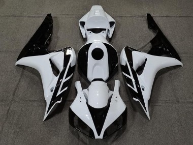 Descuento Carenado Moto Honda CBR1000RR 2006-2007 - Blanco Negro Brillante