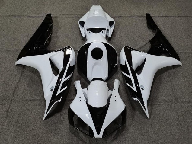 Descuento Carenado Moto Honda CBR1000RR 2006-2007 - Blanco Negro Brillante