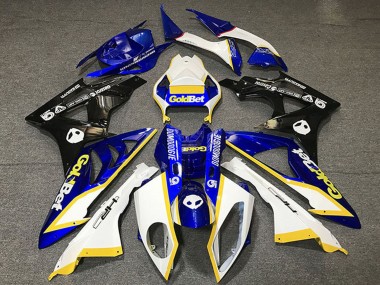 Descuento Carenados Moto Honda CBR1000RR 2012-2016 - Blanco Azul Amarillo Negro Brillante OroBet