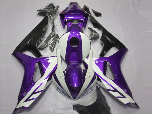 Descuento Carenados Moto Honda CBR1000RR 2006-2007 - Púrpura Blanco Negro Mate