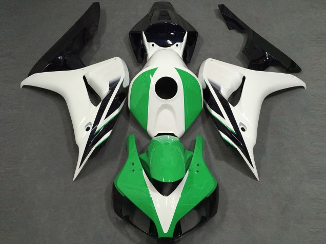 Descuento Carenados Moto Honda CBR1000RR 2006-2007 - Blanco Verde Negro Brillante