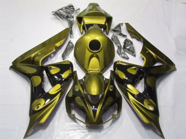 Descuento Carenados Moto Honda CBR1000RR 2006-2007 - Amarillo Brillante Negro Brillante Llama
