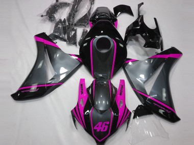 Descuento Carenados Moto Honda CBR1000RR 2008-2011 - Gris Rosa Negro Mate Motul 46