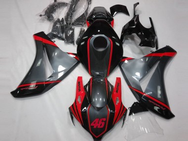 Descuento Carenados Moto Honda CBR1000RR 2008-2011 - Gris Rojo Negro Mate Motul 46
