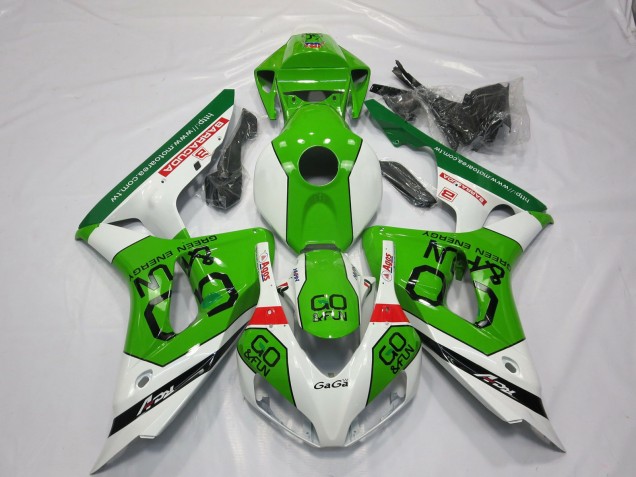 Descuento Carenados Moto Honda CBR1000RR 2006-2007 - Blanco Verde Rojo Go Fun