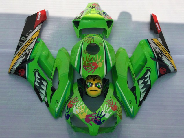 Descuento Carenados Moto Honda CBR1000RR 2004-2005 - Verde Amarillo Negro Rojo Tiburón