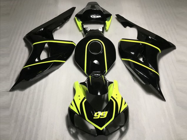 Descuento Carenados Moto Honda CBR1000RR 2006-2007 - Negro Brillante Alta Visibilidad Amarillo 99