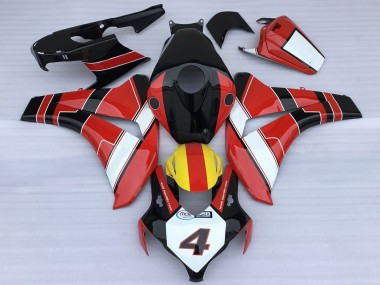 Descuento Carenados Moto Honda CBR1000RR 2008-2011 - Rojo Blanco Amarillo Negro Brillante EstiloCarrera