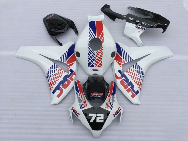 Descuento Carenados Moto Honda CBR1000RR 2008-2011 - Blanco Azul Rojo HRC 72