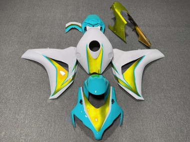 Descuento Carenados Moto Honda CBR1000RR 2008-2011 - Blanco Azul Claro Oro