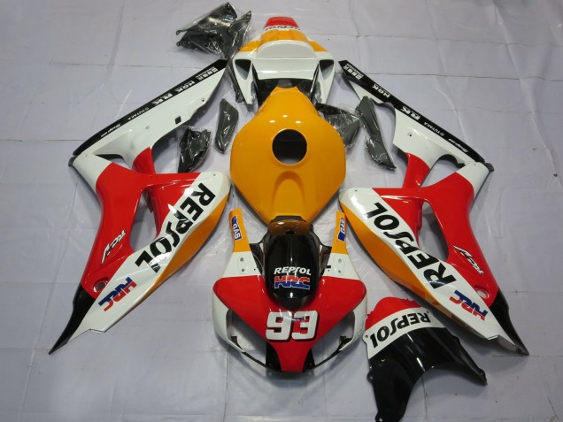 Descuento Carenados Moto Honda CBR1000RR 2006-2007 - Naranja Blanco Rojo Negro Brillante Repsol HRC 93