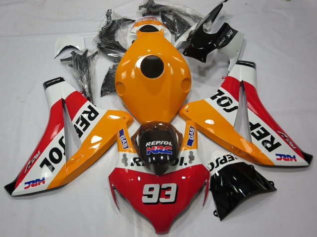 Descuento Carenados Moto Honda CBR1000RR 2008-2011 - Naranja Blanco Rojo Negro Brillante Repsol 93