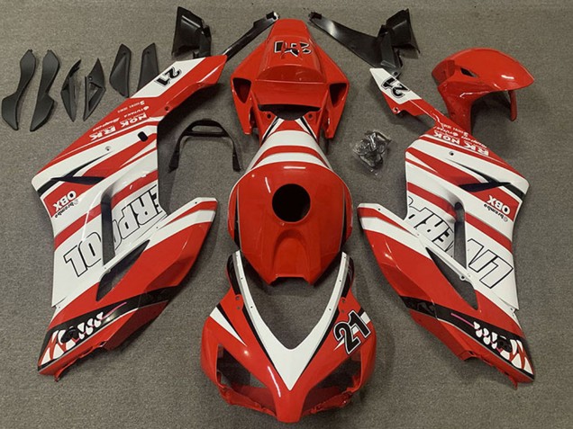Descuento Carenados Moto Honda CBR1000RR 2004-2005 - Blanco Rojo Liverpool 21
