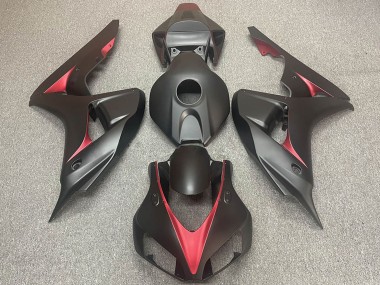Descuento Carenados Moto Honda CBR1000RR 2006-2007 - Negro Mate Rojo