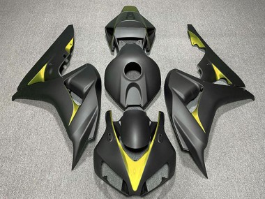 Descuento Carenados Moto Honda CBR1000RR 2006-2007 - Negro Mate Amarillo