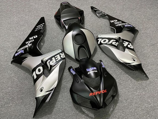Descuento Carenados Moto Honda CBR1000RR 2006-2007 - Plata Negro Mate Repsol