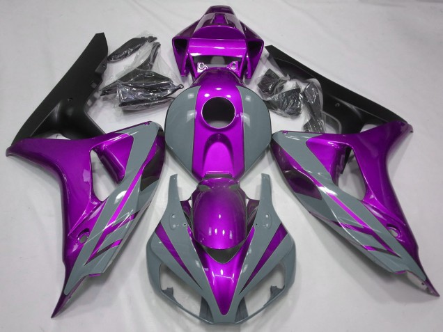 Descuento Carenados Moto Honda CBR1000RR 2006-2007 - Nardo Gris Púrpura Negro Mate