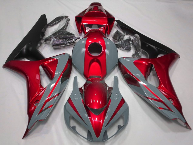 Descuento Carenados Moto Honda CBR1000RR 2006-2007 - Nardo Gris Rojo Negro Mate