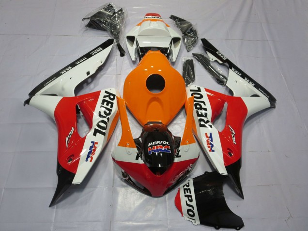 Descuento Carenados Moto Honda CBR1000RR 2006-2007 - Naranja Blanco Rojo Negro Brillante Repsol HRC