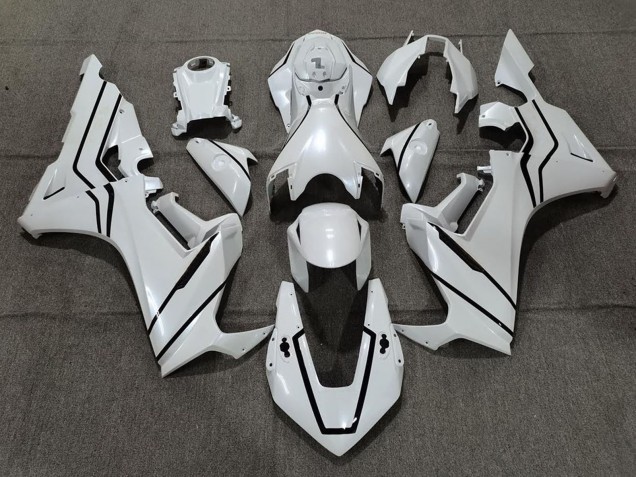 Descuento Carenados Moto Honda CBR1000RR 2017-2023 - Blanco Perla Negro Línea