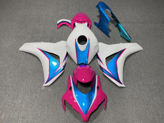 Descuento Carenados Moto Honda CBR1000RR 2008-2011 - Blanco Azul Rosa