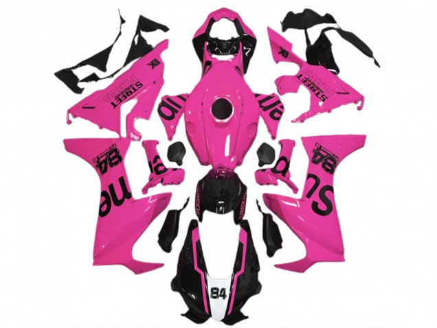 Descuento Carenados Moto Honda CBR1000RR 2017-2023 - Rosa Negro Brillante Street Flava