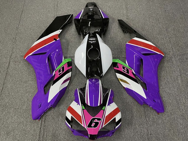 Descuento Carenados Moto Honda CBR1000RR 2004-2005 - Púrpura Blanco Rojo Rosa Negro Brillante 6