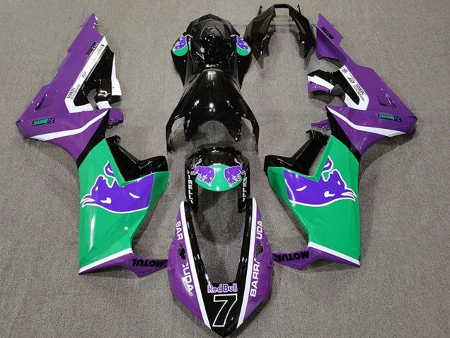 Descuento Carenados Moto Honda CBR1000RR 2017-2023 - Púrpura Verde Negro Brillante Rojo Bull