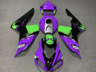 Descuento Carenados Moto Honda CBR1000RR 2006-2007 - Púrpura Plata Verde Negro Brillante Tiburón