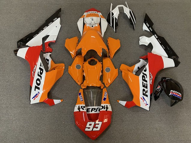 Descuento Carenados Moto Honda CBR1000RR 2017-2023 - Blanco Naranja Rojo Negro Carrera Repsol 93