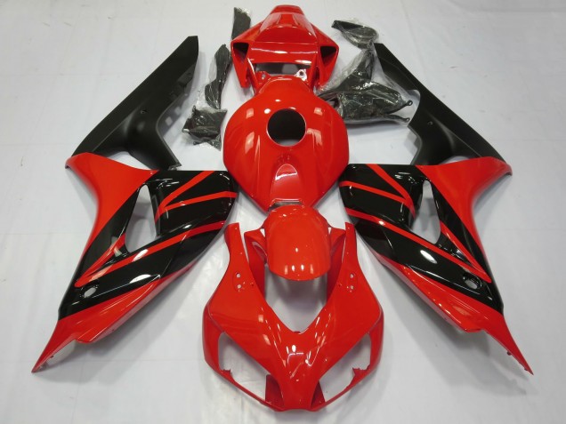 Descuento Carenados Moto Honda CBR1000RR 2006-2007 - Rojo Negro Brillante Negro Mate