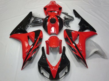 Descuento Carenados Moto Honda CBR1000RR 2006-2007 - Rojo Negro Brillante OEM Estilo No Calcomanías