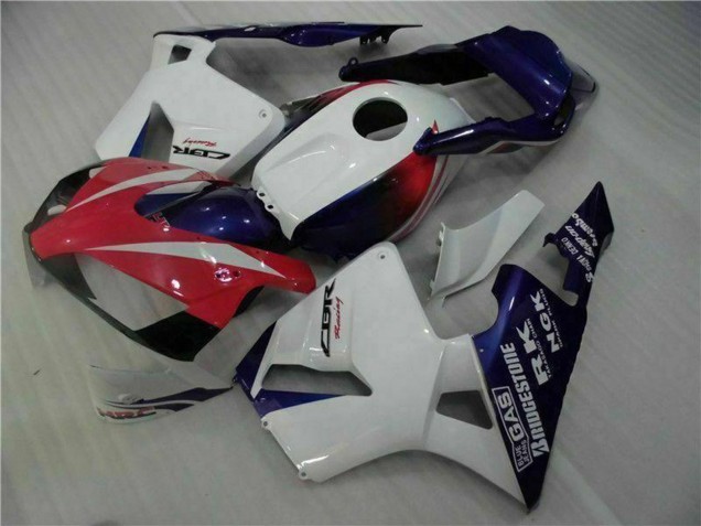 Descuento Carenado Moto Honda CBR600RR 2003-2004 - Blanco Rojo Azul