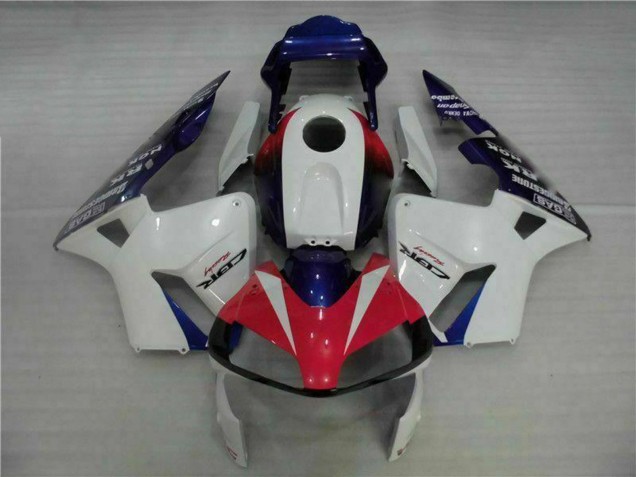 Descuento Carenado Moto Honda CBR600RR 2003-2004 - Blanco Rojo Azul