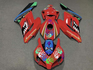 Descuento Carenados Moto Honda CBR1000RR 2004-2005 - Rojo Azul Verde Negro Tiburón