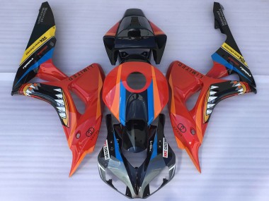 Descuento Carenados Moto Honda CBR1000RR 2006-2007 - Rojo Azul Amarillo Negro Brillante Tiburón