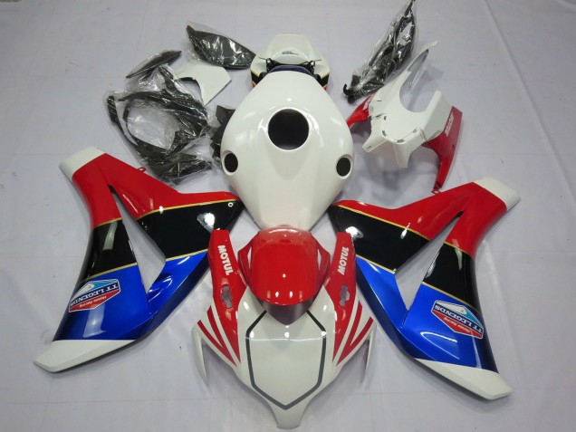 Descuento Carenados Moto Honda CBR1000RR 2008-2011 - Blanco Rojo Azul Negro Brillante