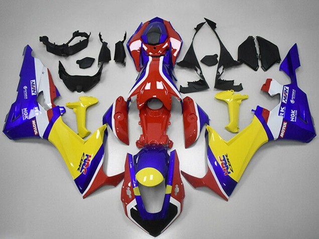 Descuento Carenados Moto Honda CBR1000RR 2017-2023 - Blanco Rojo Azul Amarillo HRC