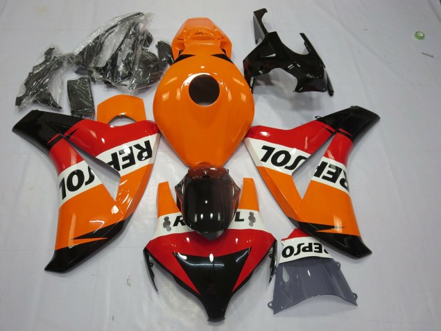 Descuento Carenado Moto Honda CBR1000RR 2008-2011 - Naranja Blanco Rojo Negro Brillante Repsol